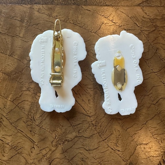 Vintage 1983 Cabbage Patch Kids Pair of Barrettes Blue Dress Hair Clips - Picture 4 of 8